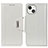 Custodia Portafoglio In Pelle Cover con Supporto A03 per Apple iPhone 13 Bianco