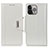 Custodia Portafoglio In Pelle Cover con Supporto A03 per Apple iPhone 14 Pro Max Bianco