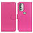 Custodia Portafoglio In Pelle Cover con Supporto A03D per Motorola Moto G51 5G Rosa Caldo