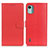 Custodia Portafoglio In Pelle Cover con Supporto A03D per Nokia C12 Pro Rosso