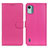 Custodia Portafoglio In Pelle Cover con Supporto A03D per Nokia C12 Rosa Caldo