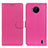 Custodia Portafoglio In Pelle Cover con Supporto A03D per Nokia C20 Plus Rosa Caldo