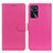 Custodia Portafoglio In Pelle Cover con Supporto A03D per Oppo A16 Rosa Caldo