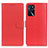 Custodia Portafoglio In Pelle Cover con Supporto A03D per Oppo A16 Rosso