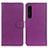 Custodia Portafoglio In Pelle Cover con Supporto A03D per Sony Xperia 1 IV SO-51C Viola