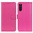 Custodia Portafoglio In Pelle Cover con Supporto A03D per Sony Xperia 10 III Lite Rosa Caldo