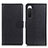 Custodia Portafoglio In Pelle Cover con Supporto A03D per Sony Xperia 10 IV Nero