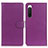 Custodia Portafoglio In Pelle Cover con Supporto A03D per Sony Xperia 10 IV SO-52C Viola