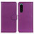 Custodia Portafoglio In Pelle Cover con Supporto A03D per Sony Xperia 5 III Viola