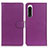 Custodia Portafoglio In Pelle Cover con Supporto A03D per Sony Xperia 5 IV Viola