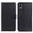 Custodia Portafoglio In Pelle Cover con Supporto A03D per Sony Xperia Ace III Nero