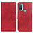 Custodia Portafoglio In Pelle Cover con Supporto A04D per Motorola Moto E20 Rosso