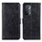 Custodia Portafoglio In Pelle Cover con Supporto A04D per Oppo A54 5G Nero