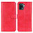 Custodia Portafoglio In Pelle Cover con Supporto A04D per Oppo Reno5 F Rosso