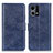 Custodia Portafoglio In Pelle Cover con Supporto A04D per Oppo Reno8 4G Blu