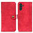 Custodia Portafoglio In Pelle Cover con Supporto A04D per Samsung Galaxy A04s Rosso