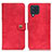 Custodia Portafoglio In Pelle Cover con Supporto A04D per Samsung Galaxy M32 4G Rosso