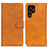 Custodia Portafoglio In Pelle Cover con Supporto A04D per Samsung Galaxy S21 Ultra 5G Marrone