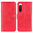 Custodia Portafoglio In Pelle Cover con Supporto A04D per Sony Xperia 10 IV Rosso