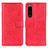 Custodia Portafoglio In Pelle Cover con Supporto A04D per Sony Xperia 5 III SO-53B Rosso