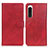 Custodia Portafoglio In Pelle Cover con Supporto A04D per Sony Xperia 5 IV Rosso