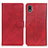 Custodia Portafoglio In Pelle Cover con Supporto A04D per Sony Xperia Ace III SO-53C Rosso