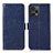 Custodia Portafoglio In Pelle Cover con Supporto A04D per Xiaomi Poco F5 5G Blu