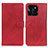 Custodia Portafoglio In Pelle Cover con Supporto A05D per Huawei Honor X6a Rosso