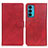 Custodia Portafoglio In Pelle Cover con Supporto A05D per Motorola Moto Edge 20 5G Rosso