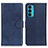 Custodia Portafoglio In Pelle Cover con Supporto A05D per Motorola Moto Edge Lite 5G Blu