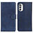 Custodia Portafoglio In Pelle Cover con Supporto A05D per Motorola MOTO G52 Blu