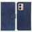 Custodia Portafoglio In Pelle Cover con Supporto A05D per Motorola Moto G53j 5G Blu