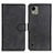 Custodia Portafoglio In Pelle Cover con Supporto A05D per Nokia C110 Nero