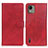 Custodia Portafoglio In Pelle Cover con Supporto A05D per Nokia C110 Rosso