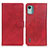 Custodia Portafoglio In Pelle Cover con Supporto A05D per Nokia C12 Plus Rosso