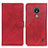 Custodia Portafoglio In Pelle Cover con Supporto A05D per Nokia C21 Rosso