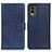 Custodia Portafoglio In Pelle Cover con Supporto A05D per Nokia C210 Blu