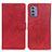 Custodia Portafoglio In Pelle Cover con Supporto A05D per Nokia G42 5G Rosso
