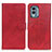 Custodia Portafoglio In Pelle Cover con Supporto A05D per Nokia X30 5G Rosso