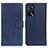 Custodia Portafoglio In Pelle Cover con Supporto A05D per Oppo A16 Blu