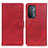 Custodia Portafoglio In Pelle Cover con Supporto A05D per Oppo A54 5G Rosso