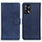 Custodia Portafoglio In Pelle Cover con Supporto A05D per Oppo A74 4G Blu