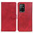 Custodia Portafoglio In Pelle Cover con Supporto A05D per Oppo A95 5G Rosso