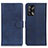 Custodia Portafoglio In Pelle Cover con Supporto A05D per Oppo F19s Blu