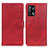 Custodia Portafoglio In Pelle Cover con Supporto A05D per Oppo F19s Rosso