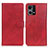 Custodia Portafoglio In Pelle Cover con Supporto A05D per Oppo F21s Pro 4G Rosso