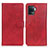 Custodia Portafoglio In Pelle Cover con Supporto A05D per Oppo Reno5 F Rosso