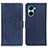 Custodia Portafoglio In Pelle Cover con Supporto A05D per Realme C33 Blu