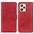 Custodia Portafoglio In Pelle Cover con Supporto A05D per Realme C35 Rosso