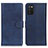 Custodia Portafoglio In Pelle Cover con Supporto A05D per Samsung Galaxy M02s Blu